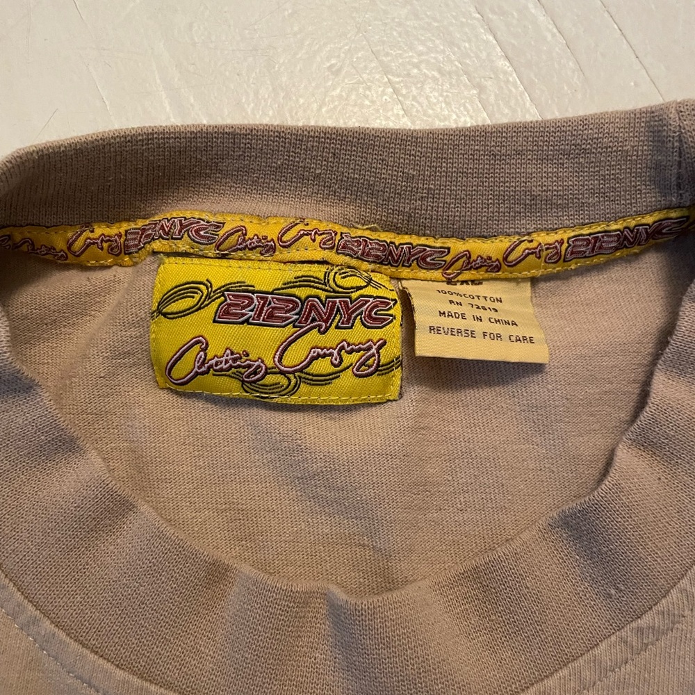 Y2K 212 NYC Mafia Stitching Long Sleeve T-Shirt Hip Hop Streetwear RARE 2000s XL - Picture 2 of 3